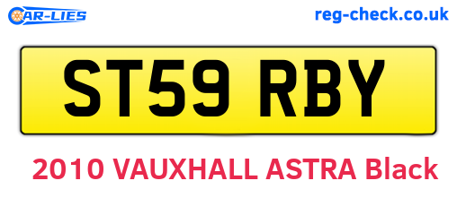 ST59RBY are the vehicle registration plates.