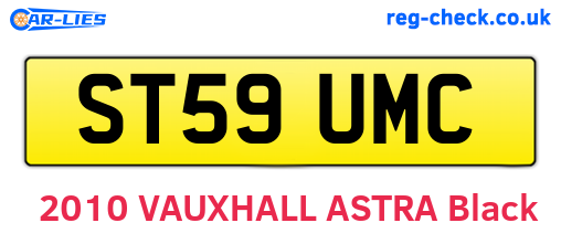 ST59UMC are the vehicle registration plates.