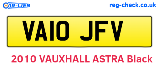 VA10JFV are the vehicle registration plates.