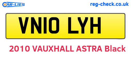 VN10LYH are the vehicle registration plates.