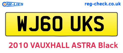 WJ60UKS are the vehicle registration plates.