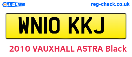 WN10KKJ are the vehicle registration plates.
