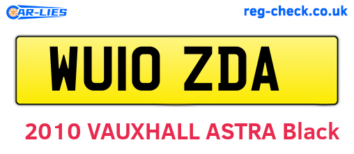 WU10ZDA are the vehicle registration plates.