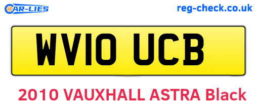 WV10UCB are the vehicle registration plates.