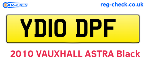 YD10DPF are the vehicle registration plates.