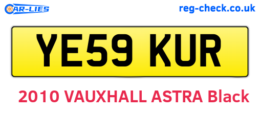 YE59KUR are the vehicle registration plates.