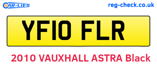 YF10FLR are the vehicle registration plates.