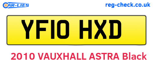 YF10HXD are the vehicle registration plates.
