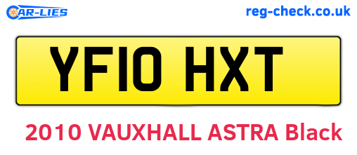 YF10HXT are the vehicle registration plates.
