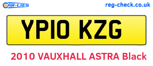YP10KZG are the vehicle registration plates.