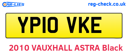YP10VKE are the vehicle registration plates.