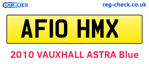 AF10HMX are the vehicle registration plates.