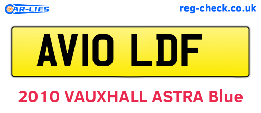 AV10LDF are the vehicle registration plates.