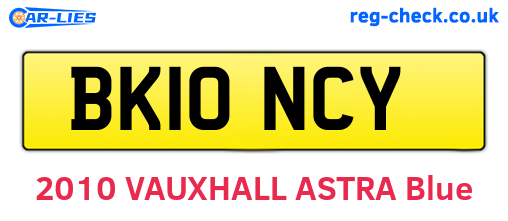 BK10NCY are the vehicle registration plates.