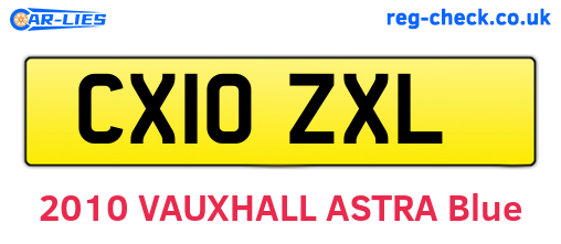 CX10ZXL are the vehicle registration plates.