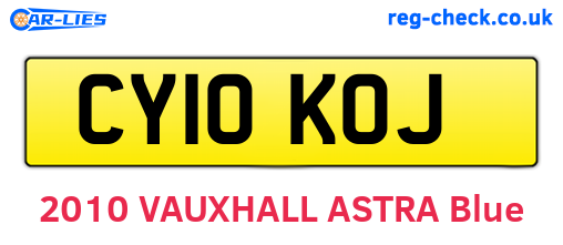 CY10KOJ are the vehicle registration plates.