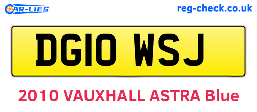 DG10WSJ are the vehicle registration plates.