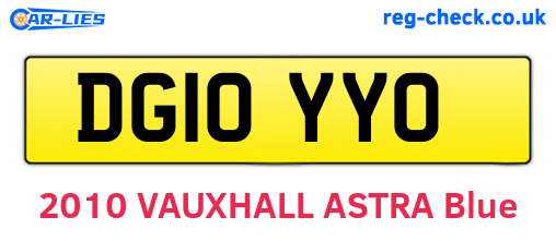 DG10YYO are the vehicle registration plates.