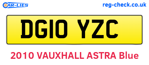 DG10YZC are the vehicle registration plates.