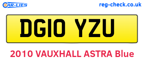 DG10YZU are the vehicle registration plates.