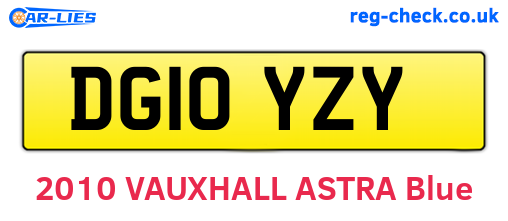 DG10YZY are the vehicle registration plates.