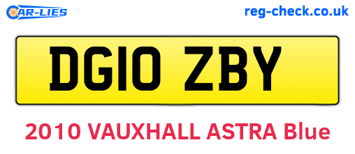 DG10ZBY are the vehicle registration plates.