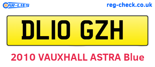 DL10GZH are the vehicle registration plates.