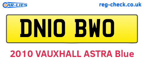 DN10BWO are the vehicle registration plates.