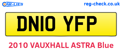 DN10YFP are the vehicle registration plates.