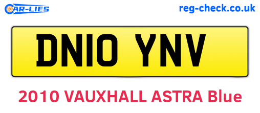 DN10YNV are the vehicle registration plates.
