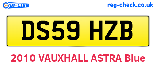 DS59HZB are the vehicle registration plates.