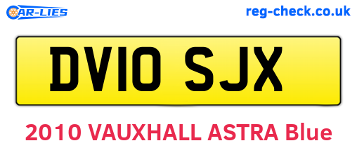 DV10SJX are the vehicle registration plates.