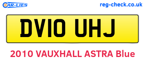 DV10UHJ are the vehicle registration plates.