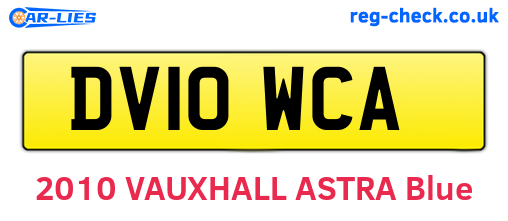 DV10WCA are the vehicle registration plates.