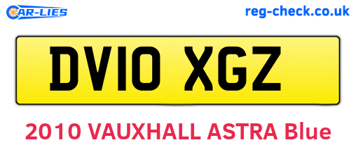 DV10XGZ are the vehicle registration plates.
