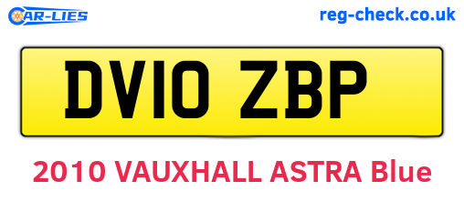 DV10ZBP are the vehicle registration plates.