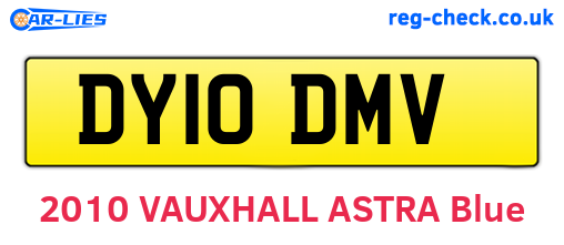DY10DMV are the vehicle registration plates.