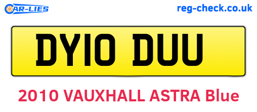 DY10DUU are the vehicle registration plates.