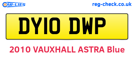 DY10DWP are the vehicle registration plates.