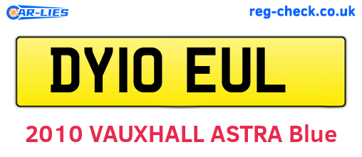 DY10EUL are the vehicle registration plates.