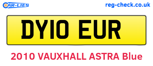 DY10EUR are the vehicle registration plates.