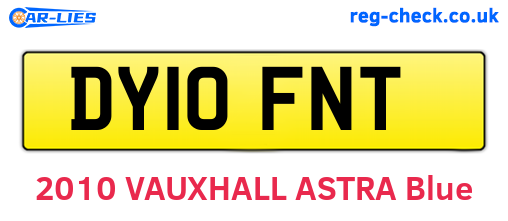 DY10FNT are the vehicle registration plates.