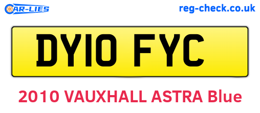 DY10FYC are the vehicle registration plates.