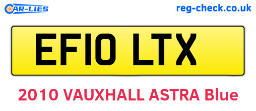 EF10LTX are the vehicle registration plates.