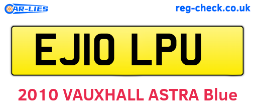 EJ10LPU are the vehicle registration plates.