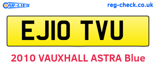 EJ10TVU are the vehicle registration plates.