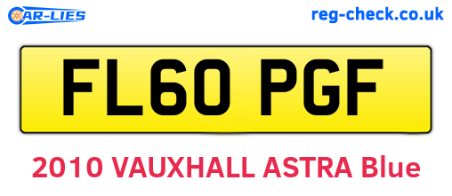 FL60PGF are the vehicle registration plates.
