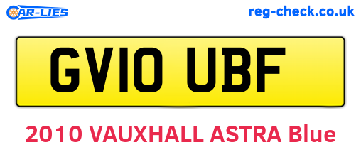 GV10UBF are the vehicle registration plates.