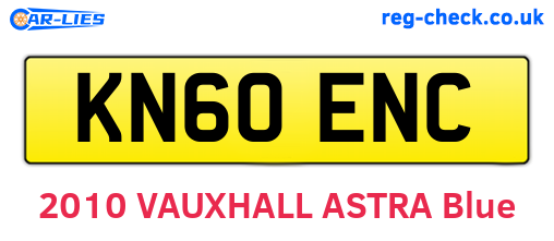 KN60ENC are the vehicle registration plates.