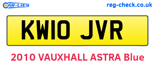 KW10JVR are the vehicle registration plates.